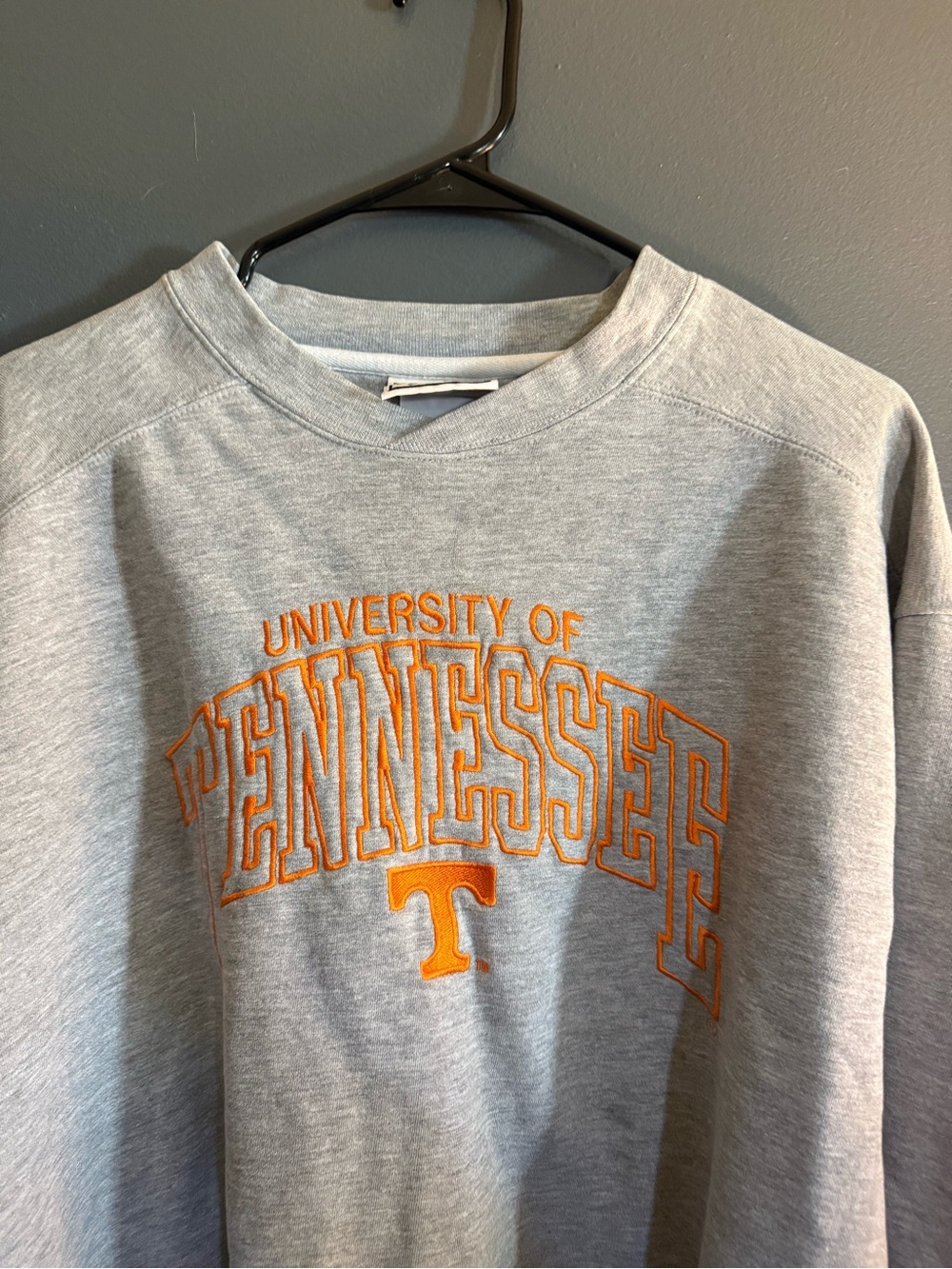 PUMA University of Tennessee Gray Crewneck Sweatshirt with Orange Logo - Picture 2 of 4